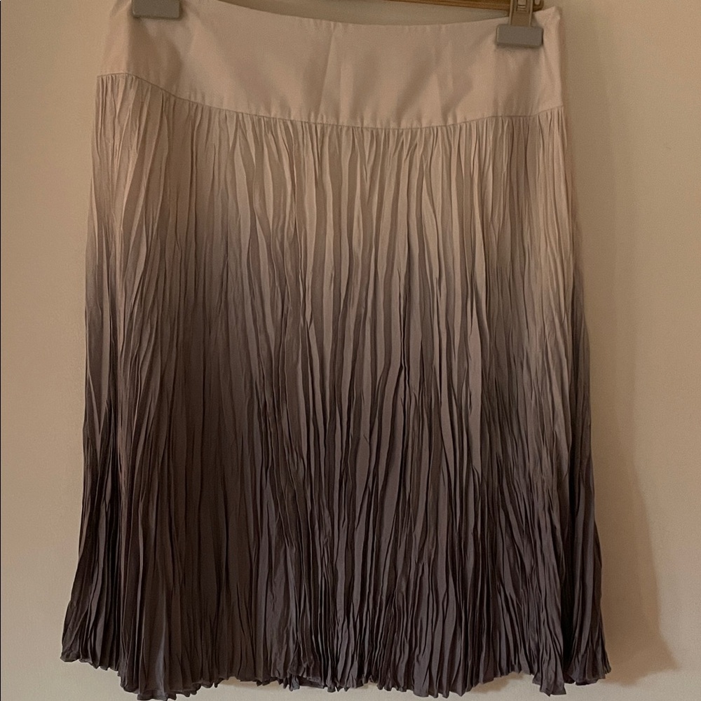 Talbots Cream and Gray A-Line Skirt